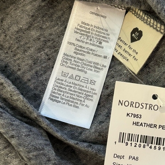 Madewell V-Neck Short Sleeve T-Shirt XXS in Heather Pewter - Picture 9 of 12